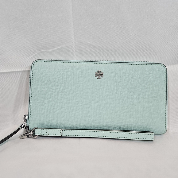 Tory Burch Mint Green Wristlet Wallet